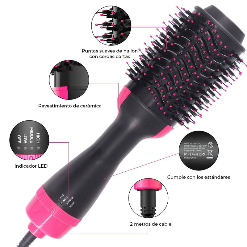 Secador Cepillo de Aire Caliente Estilo y Volumen